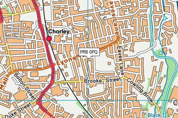 PR6 0PQ map - OS VectorMap District (Ordnance Survey)