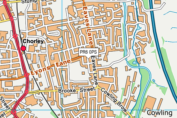 PR6 0PS map - OS VectorMap District (Ordnance Survey)