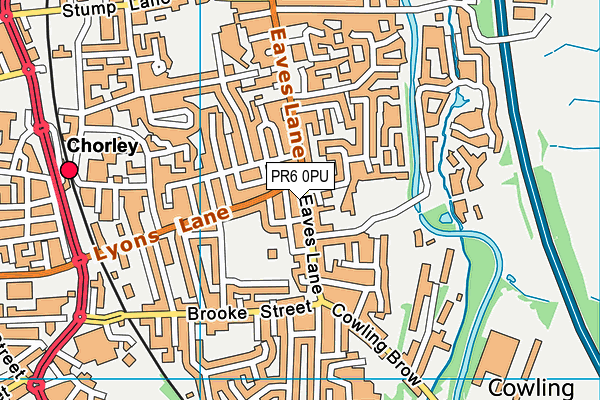 PR6 0PU map - OS VectorMap District (Ordnance Survey)