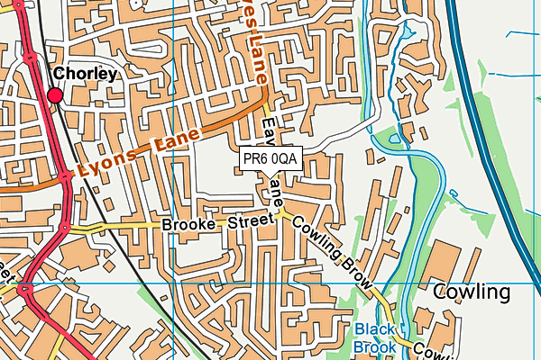 PR6 0QA map - OS VectorMap District (Ordnance Survey)