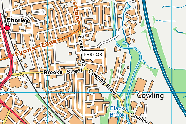 PR6 0QB map - OS VectorMap District (Ordnance Survey)