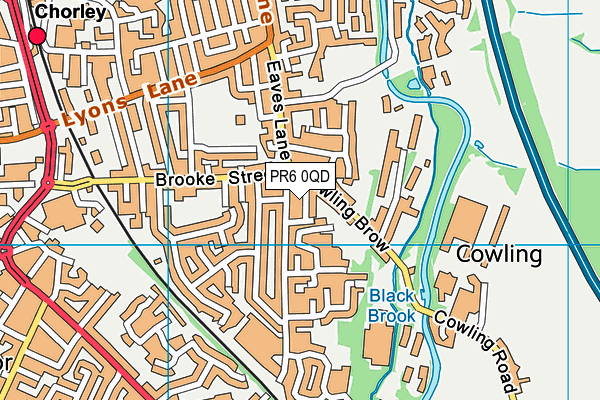 PR6 0QD map - OS VectorMap District (Ordnance Survey)