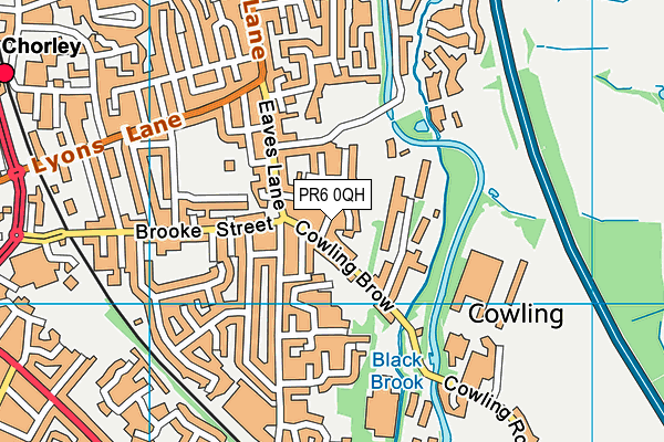 PR6 0QH map - OS VectorMap District (Ordnance Survey)