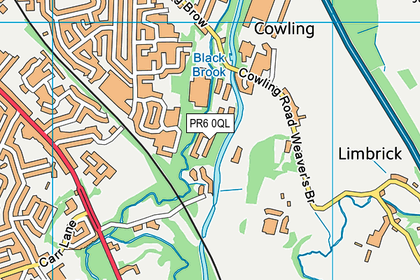 PR6 0QL map - OS VectorMap District (Ordnance Survey)