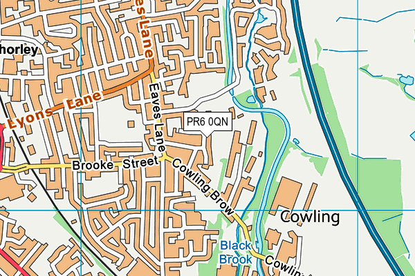 PR6 0QN map - OS VectorMap District (Ordnance Survey)