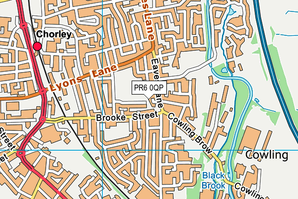 PR6 0QP map - OS VectorMap District (Ordnance Survey)