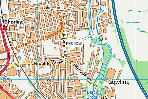 PR6 0QW map - OS VectorMap District (Ordnance Survey)