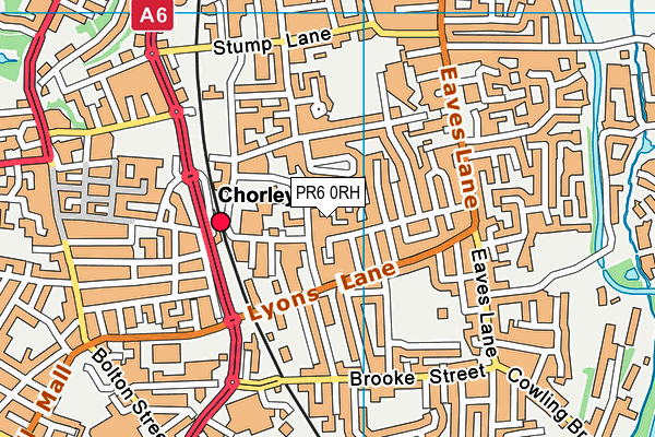 PR6 0RH map - OS VectorMap District (Ordnance Survey)