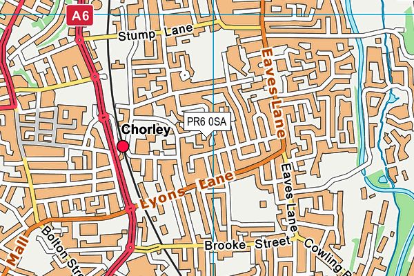 PR6 0SA map - OS VectorMap District (Ordnance Survey)