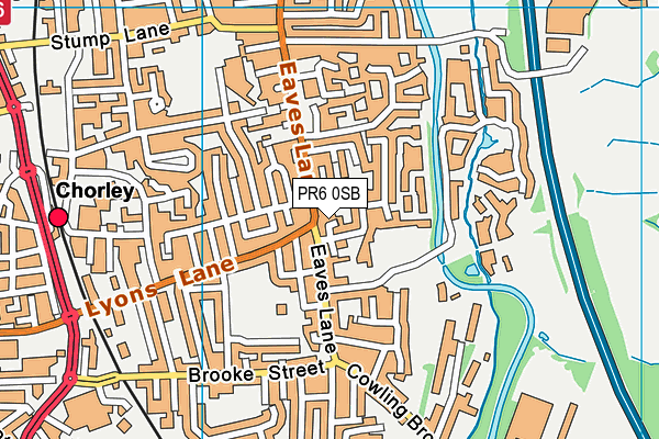 PR6 0SB map - OS VectorMap District (Ordnance Survey)