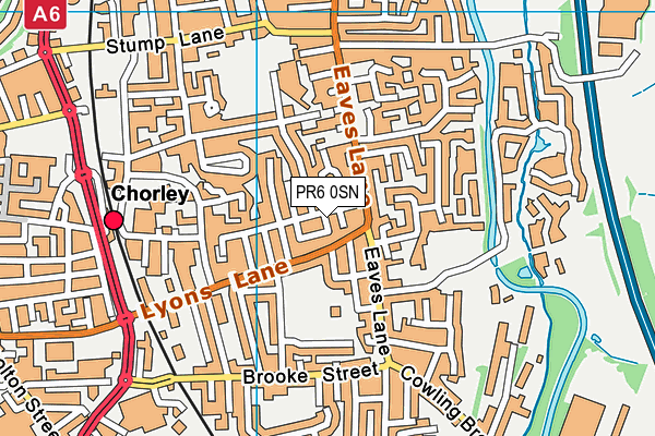 PR6 0SN map - OS VectorMap District (Ordnance Survey)