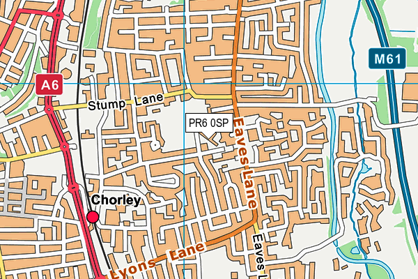 PR6 0SP map - OS VectorMap District (Ordnance Survey)