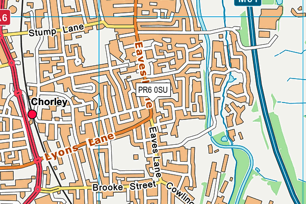 PR6 0SU map - OS VectorMap District (Ordnance Survey)