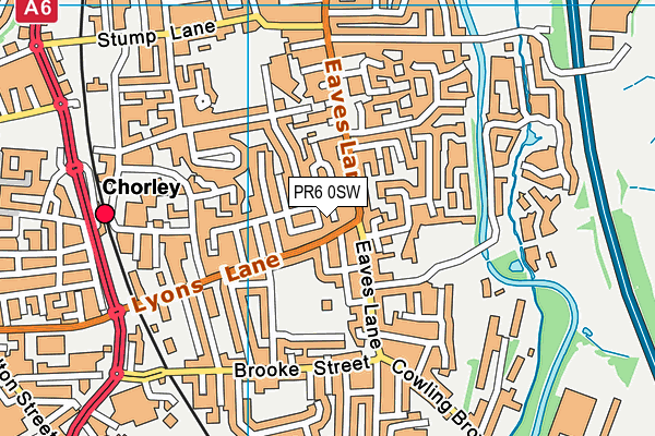 PR6 0SW map - OS VectorMap District (Ordnance Survey)
