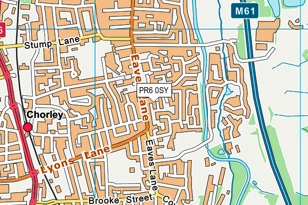 PR6 0SY map - OS VectorMap District (Ordnance Survey)