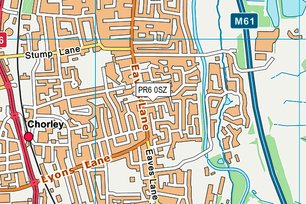 PR6 0SZ map - OS VectorMap District (Ordnance Survey)