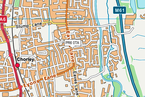 PR6 0TA map - OS VectorMap District (Ordnance Survey)