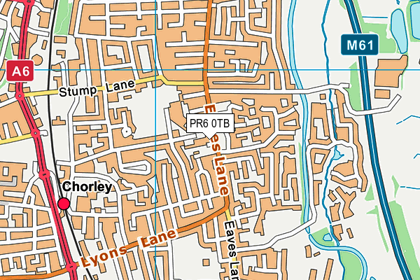 PR6 0TB map - OS VectorMap District (Ordnance Survey)