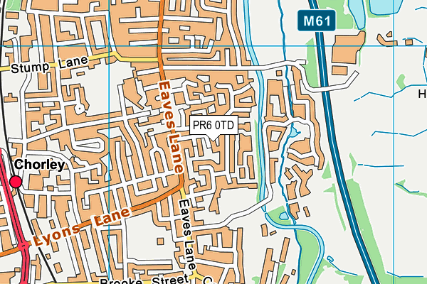 PR6 0TD map - OS VectorMap District (Ordnance Survey)