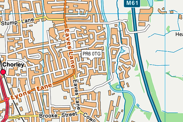 PR6 0TG map - OS VectorMap District (Ordnance Survey)