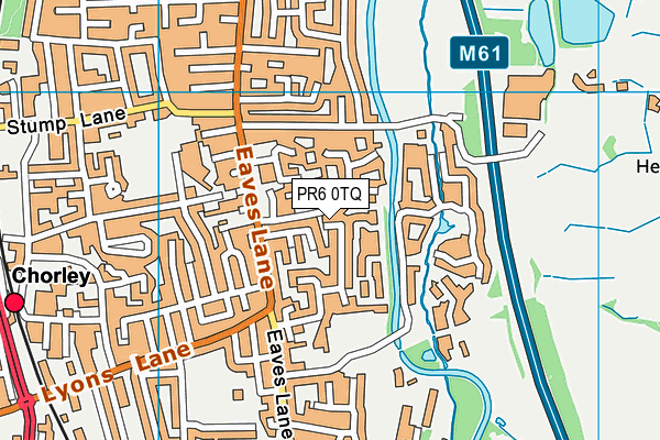 PR6 0TQ map - OS VectorMap District (Ordnance Survey)