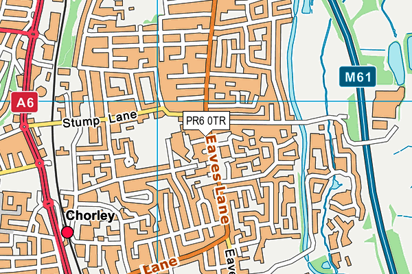 PR6 0TR map - OS VectorMap District (Ordnance Survey)