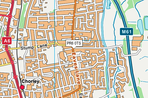 PR6 0TS map - OS VectorMap District (Ordnance Survey)