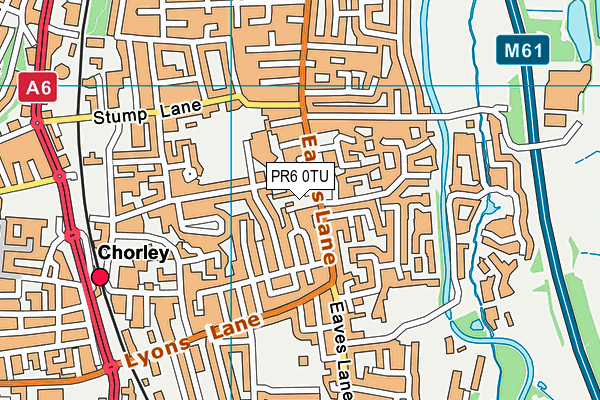 PR6 0TU map - OS VectorMap District (Ordnance Survey)