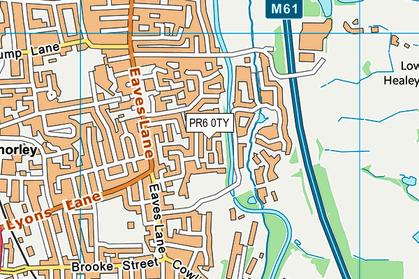 PR6 0TY map - OS VectorMap District (Ordnance Survey)