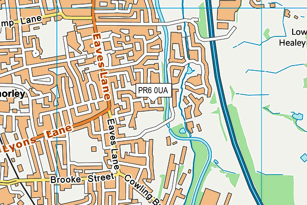 PR6 0UA map - OS VectorMap District (Ordnance Survey)