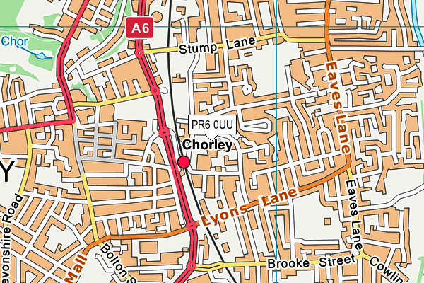 PR6 0UU map - OS VectorMap District (Ordnance Survey)