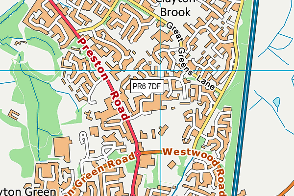 PR6 7DF map - OS VectorMap District (Ordnance Survey)