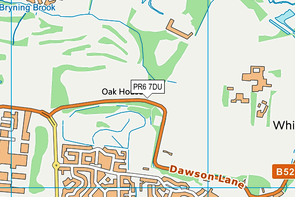PR6 7DU map - OS VectorMap District (Ordnance Survey)