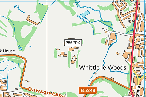 PR6 7DX map - OS VectorMap District (Ordnance Survey)