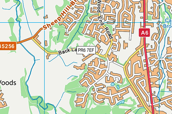 PR6 7EF map - OS VectorMap District (Ordnance Survey)