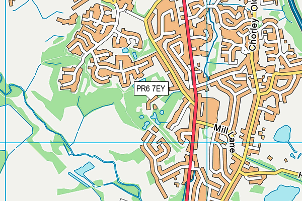 PR6 7EY map - OS VectorMap District (Ordnance Survey)