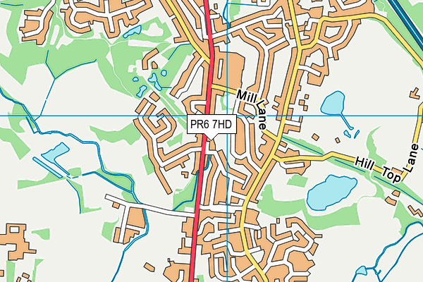 PR6 7HD map - OS VectorMap District (Ordnance Survey)