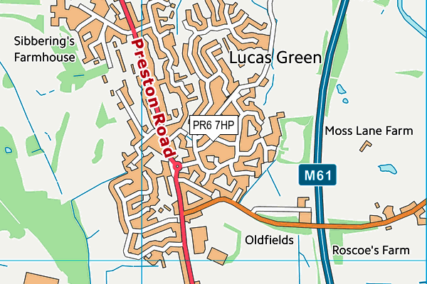 PR6 7HP map - OS VectorMap District (Ordnance Survey)