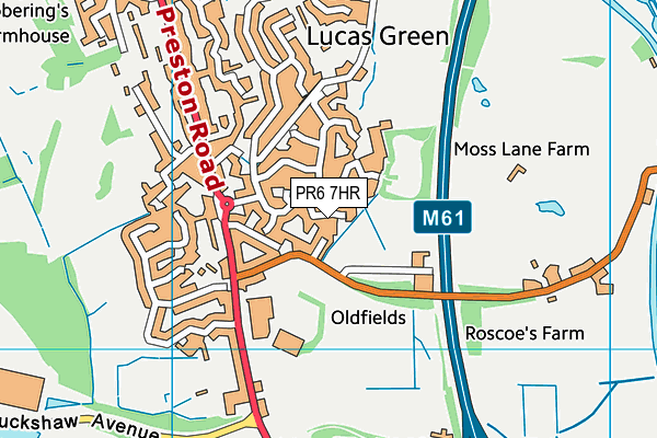 PR6 7HR map - OS VectorMap District (Ordnance Survey)
