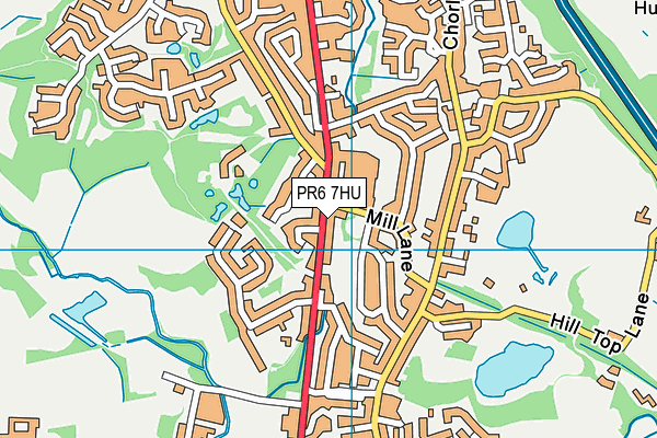 PR6 7HU map - OS VectorMap District (Ordnance Survey)