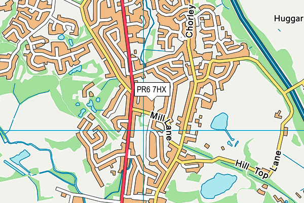 PR6 7HX map - OS VectorMap District (Ordnance Survey)