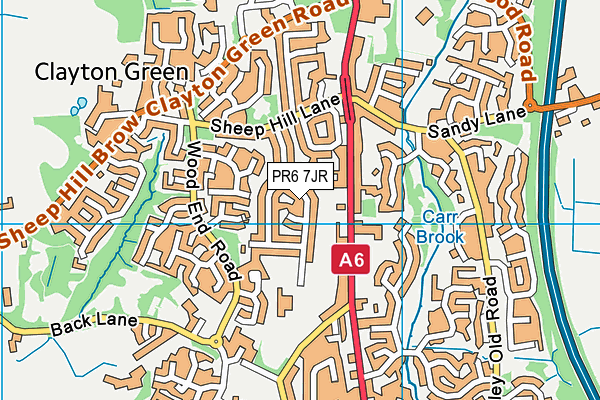 Manor Road Primary School map (PR6 7JR) - OS VectorMap District (Ordnance Survey)