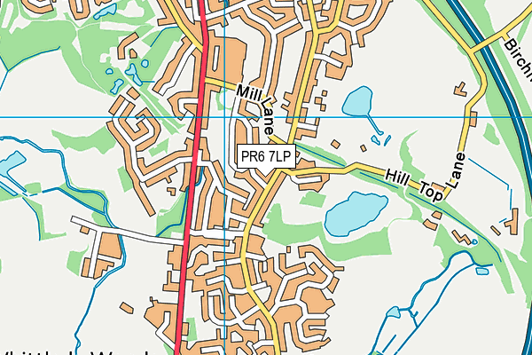 PR6 7LP map - OS VectorMap District (Ordnance Survey)