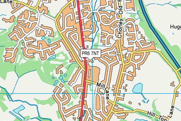 PR6 7NT map - OS VectorMap District (Ordnance Survey)