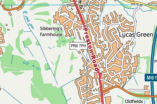 PR6 7PH map - OS VectorMap District (Ordnance Survey)
