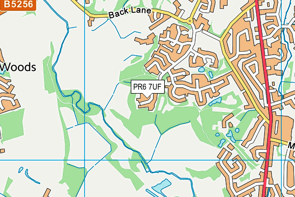 PR6 7UF map - OS VectorMap District (Ordnance Survey)