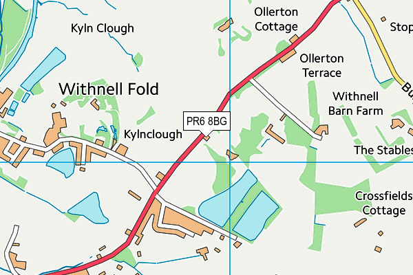 PR6 8BG map - OS VectorMap District (Ordnance Survey)