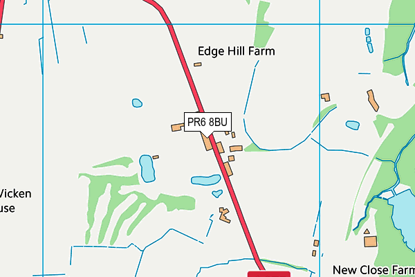 PR6 8BU map - OS VectorMap District (Ordnance Survey)