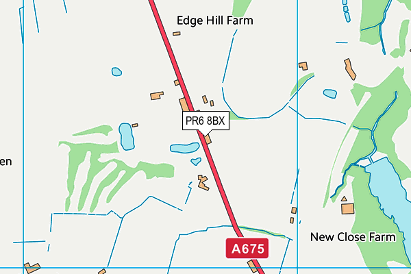 PR6 8BX map - OS VectorMap District (Ordnance Survey)