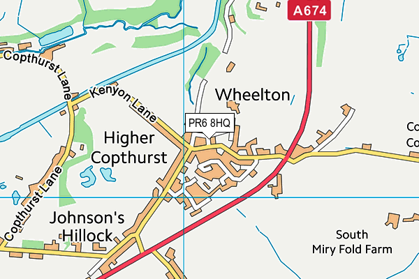 PR6 8HQ map - OS VectorMap District (Ordnance Survey)